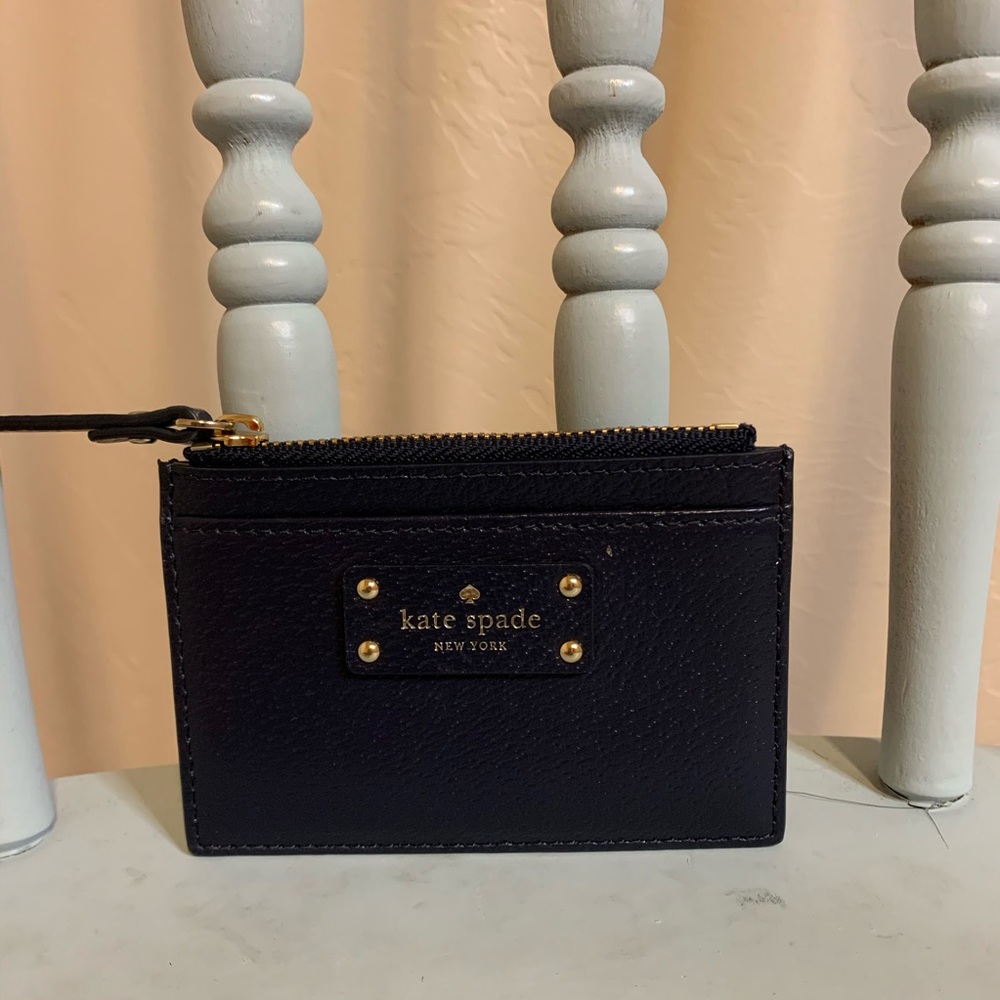 Navy blue card holder
